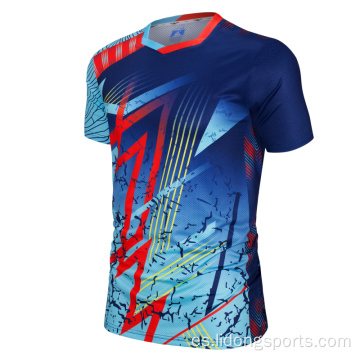 Mujeres sublimadas Men Sport Badminton Tennis Camiseta